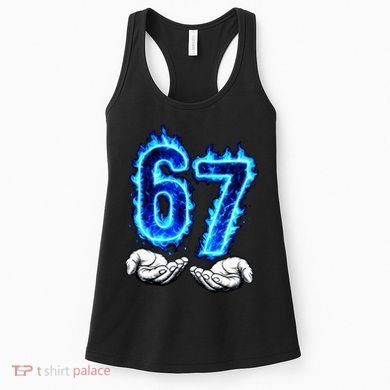 6-7 Meme Six Seven 67 Hands Meme Funny Women's Tank Top