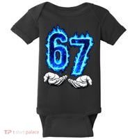 6-7 Meme Six Seven 67 Hands Meme Funny Baby Bodysuit thumb 0