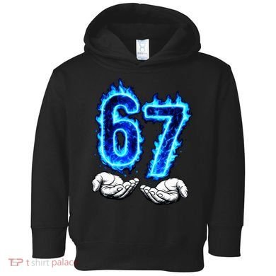 6-7 Meme Six Seven 67 Hands Meme Funny Toddler Hoodie
