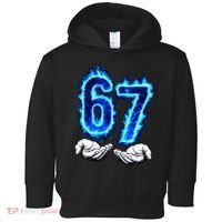 6-7 Meme Six Seven 67 Hands Meme Funny Toddler Hoodie thumb 0