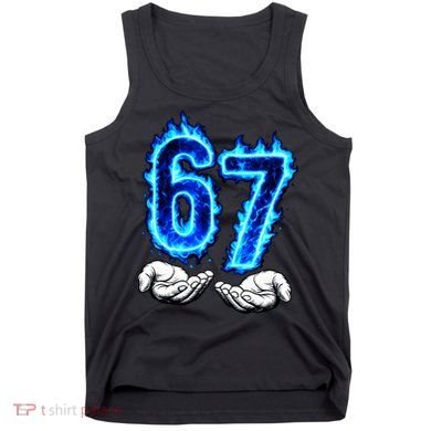 6-7 Meme Six Seven 67 Hands Meme Funny Tank Top