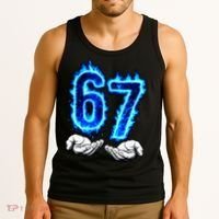6-7 Meme Six Seven 67 Hands Meme Funny Tank Top thumb 3