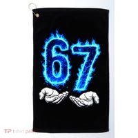 6-7 Meme Six Seven 67 Hands Meme Funny Golf Towel thumb 0