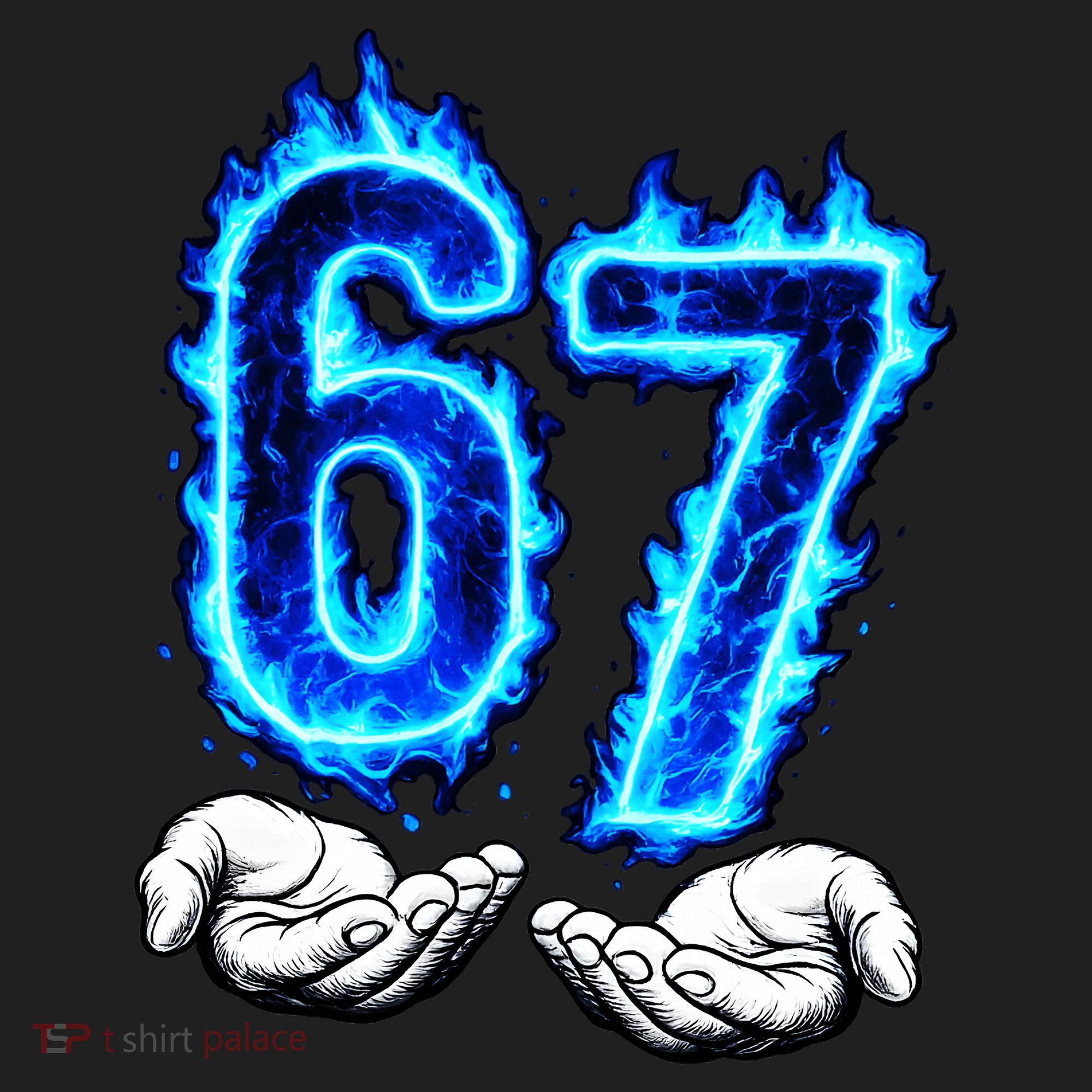 6-7 Meme Six Seven 67 Hands Meme Funny Golf Towel