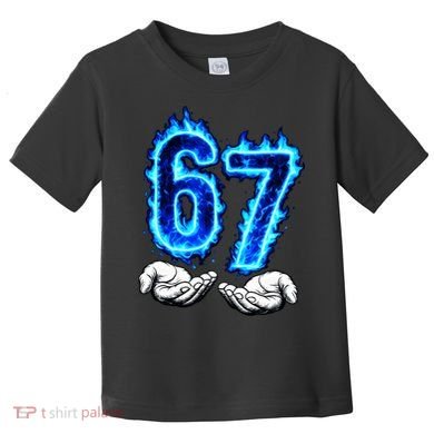 6-7 Meme Six Seven 67 Hands Meme Funny Toddler T-Shirt