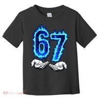 6-7 Meme Six Seven 67 Hands Meme Funny Toddler T-Shirt thumb 0
