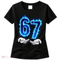 6-7 Meme Six Seven 67 Hands Meme Funny Women's T-Shirt thumb 0