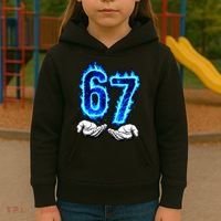 6-7 Meme Six Seven 67 Hands Meme Funny Kids Hoodie thumb 3