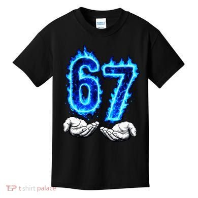 6-7 Meme Six Seven 67 Hands Meme Funny Kids T-Shirt
