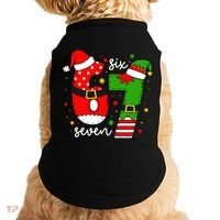 67 Meme Six Seven Christmas Santa Elf Funny Doggie Tank thumb 0