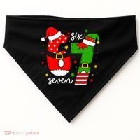 67 Meme Six Seven Christmas Santa Elf Funny USA-Made Doggie Bandana thumb 0