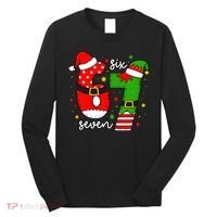 67 Meme Six Seven Christmas Santa Elf Funny Long Sleeve Shirt thumb 0