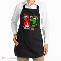 67 Meme Six Seven Christmas Santa Elf Funny Apron thumb 2