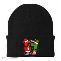 67 Meme Six Seven Christmas Santa Elf Funny Beanie thumb 0