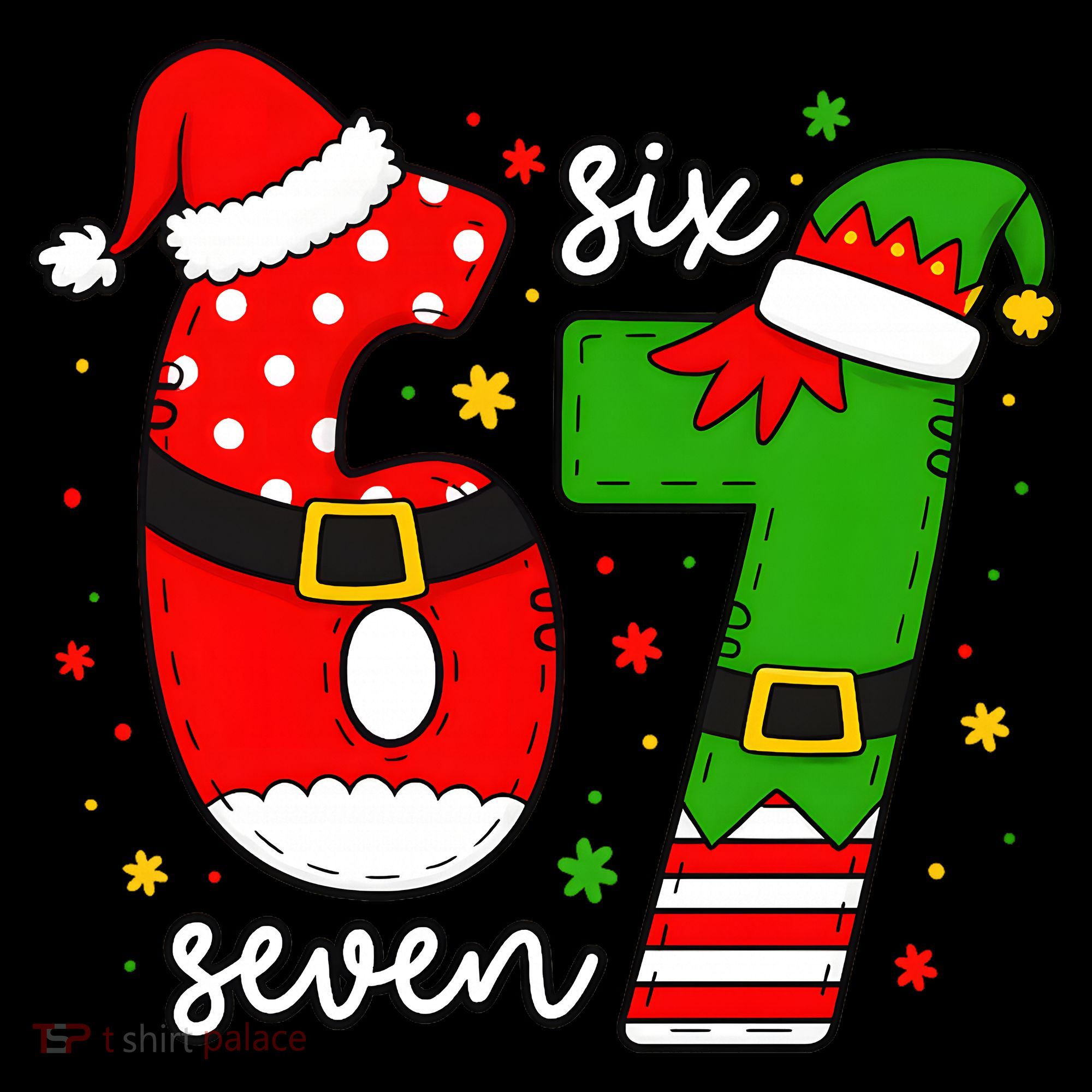 67 Meme Six Seven Christmas Santa Elf Funny Women's Hoodie
