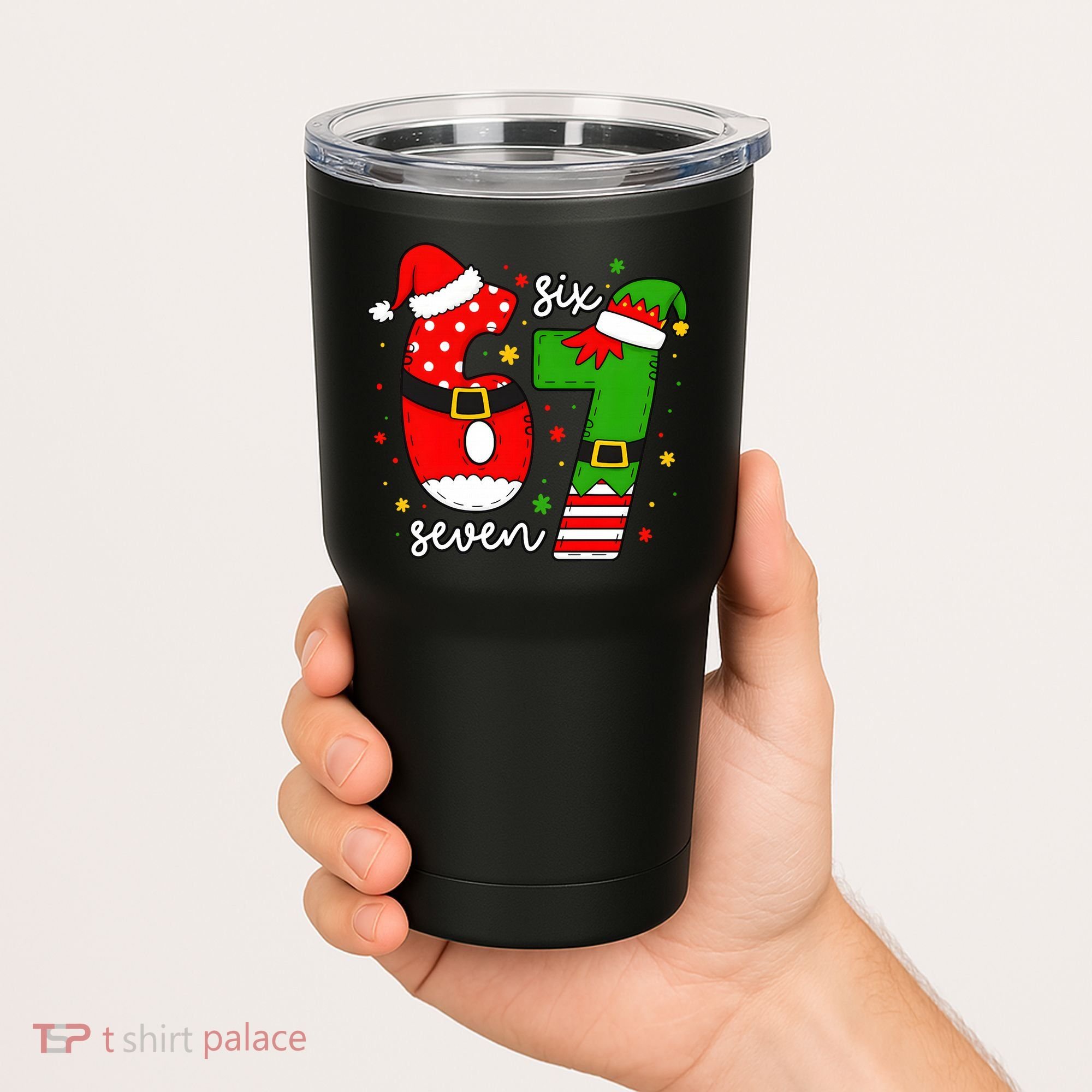 67 Meme Six Seven Christmas Santa Elf Funny Tumbler