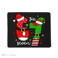 67 Meme Six Seven Christmas Santa Elf Funny Mousepad thumb 0