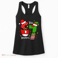 67 Meme Six Seven Christmas Santa Elf Funny Women's Tank Top thumb 0