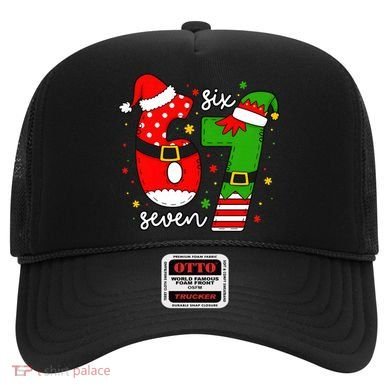 67 Meme Six Seven Christmas Santa Elf Funny Hat