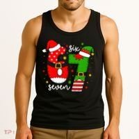 67 Meme Six Seven Christmas Santa Elf Funny Tank Top thumb 3