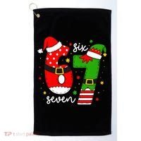 67 Meme Six Seven Christmas Santa Elf Funny Golf Towel thumb 0