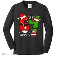 67 Meme Six Seven Christmas Santa Elf Funny Kids Long Sleeve Shirt thumb 0