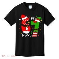 67 Meme Six Seven Christmas Santa Elf Funny Kids T-Shirt thumb 0