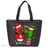 67 Meme Six Seven Christmas Santa Elf Funny Tote Bag thumb 0