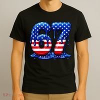 6-7 Meme USA Stars Patriotic 67 Six Seven 4th Of July T-Shirt thumb 3