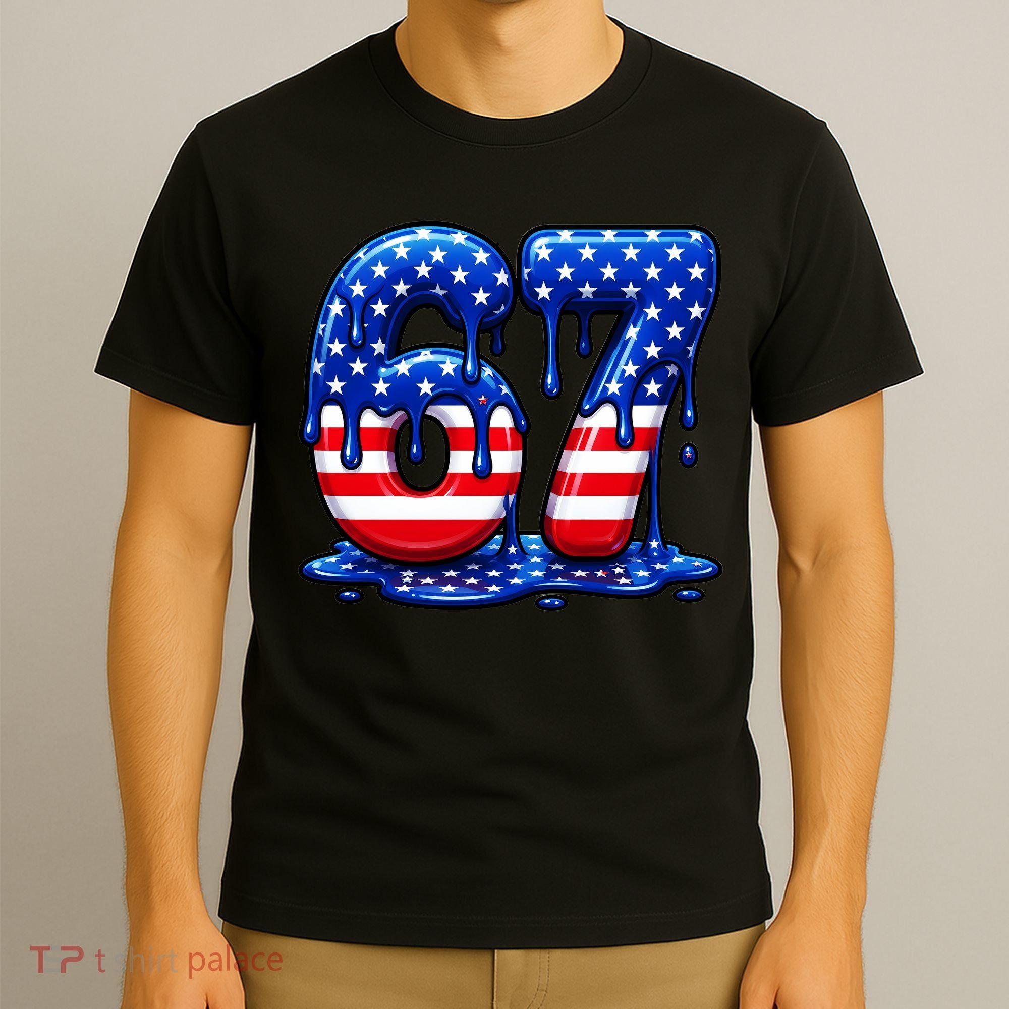 6-7 Meme USA Stars Patriotic 67 Six Seven 4th Of July T-Shirt