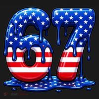 6-7 Meme USA Stars Patriotic 67 Six Seven 4th Of July Women's Tank Top thumb 5