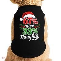 67% Nice 33% Naughty Christmas 67 Meme Funny Doggie Tank thumb 0