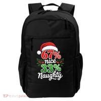 67% Nice 33% Naughty Christmas 67 Meme Funny Backpack thumb 0