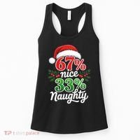 67% Nice 33% Naughty Christmas 67 Meme Funny Women's Tank Top thumb 0