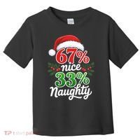 67% Nice 33% Naughty Christmas 67 Meme Funny Toddler T-Shirt thumb 0