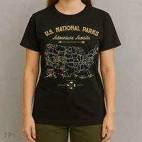 62 National Parks Map Gifts US Park Vintage Camping Hiking T-Shirt thumb 4