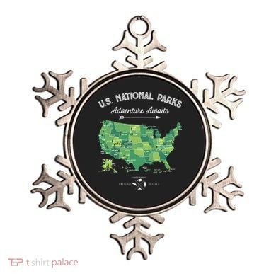 63 National Parks Map US Park Retro Vintage Camping Hiking Ornament