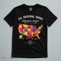 62 National Parks Map Gifts US Park Vintage Camping Hiking Gift T-Shirt thumb 5