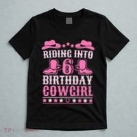 6yr Old Birthday Cowgirl 6 Year Old Girl 6th Birthday T-Shirt thumb 5