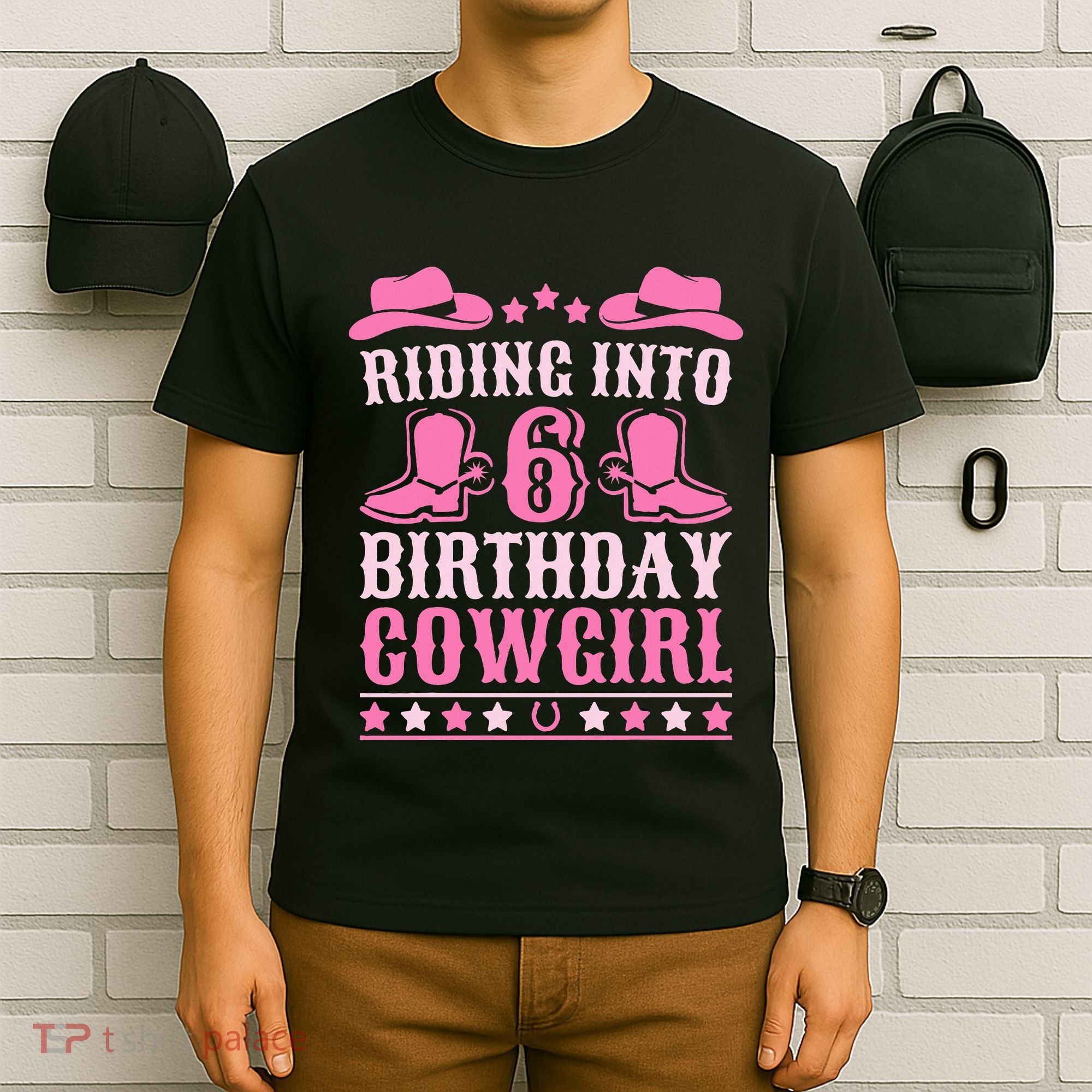 6yr Old Birthday Cowgirl 6 Year Old Girl 6th Birthday T-Shirt
