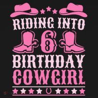 6yr Old Birthday Cowgirl 6 Year Old Girl 6th Birthday T-Shirt thumb 7