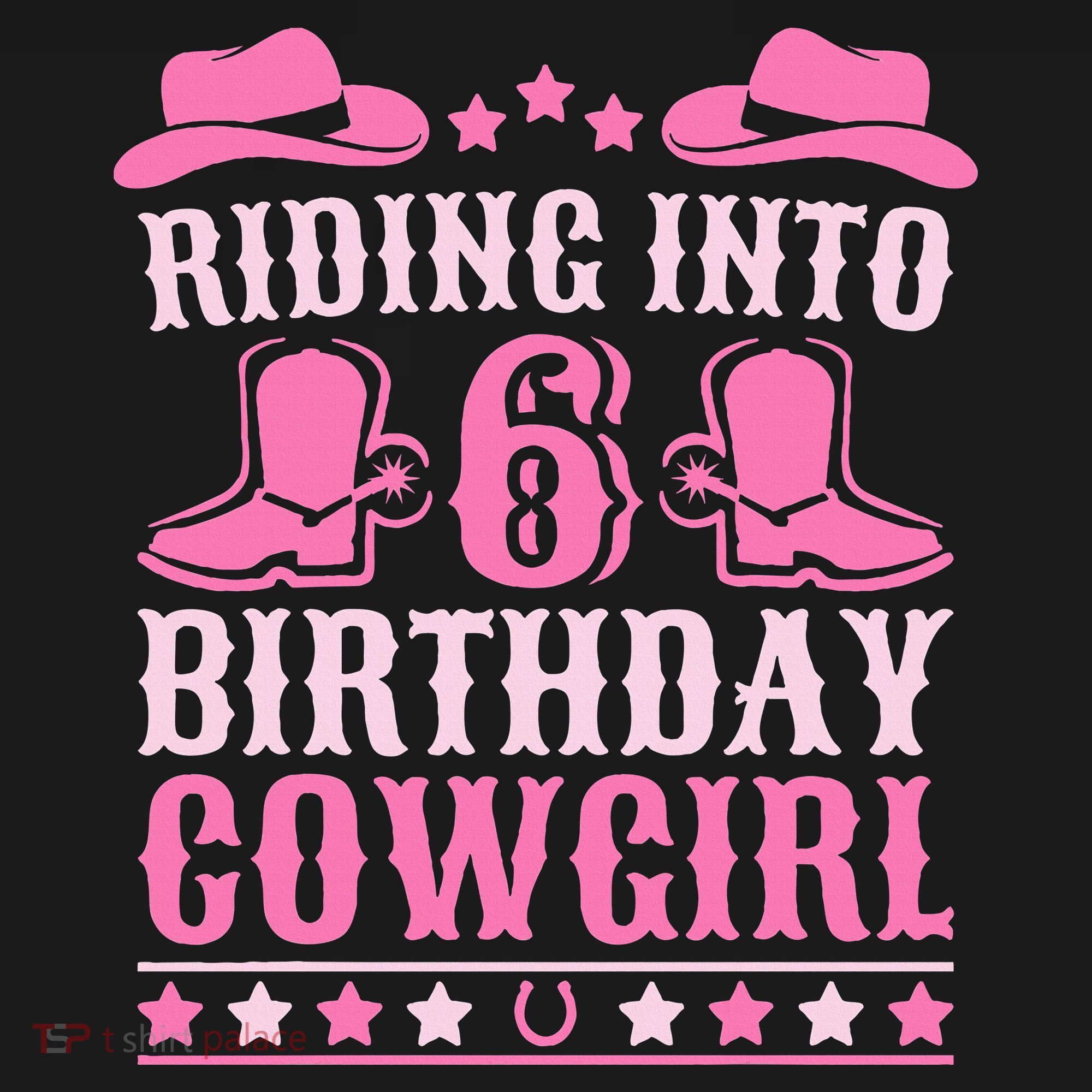 6yr Old Birthday Cowgirl 6 Year Old Girl 6th Birthday T-Shirt