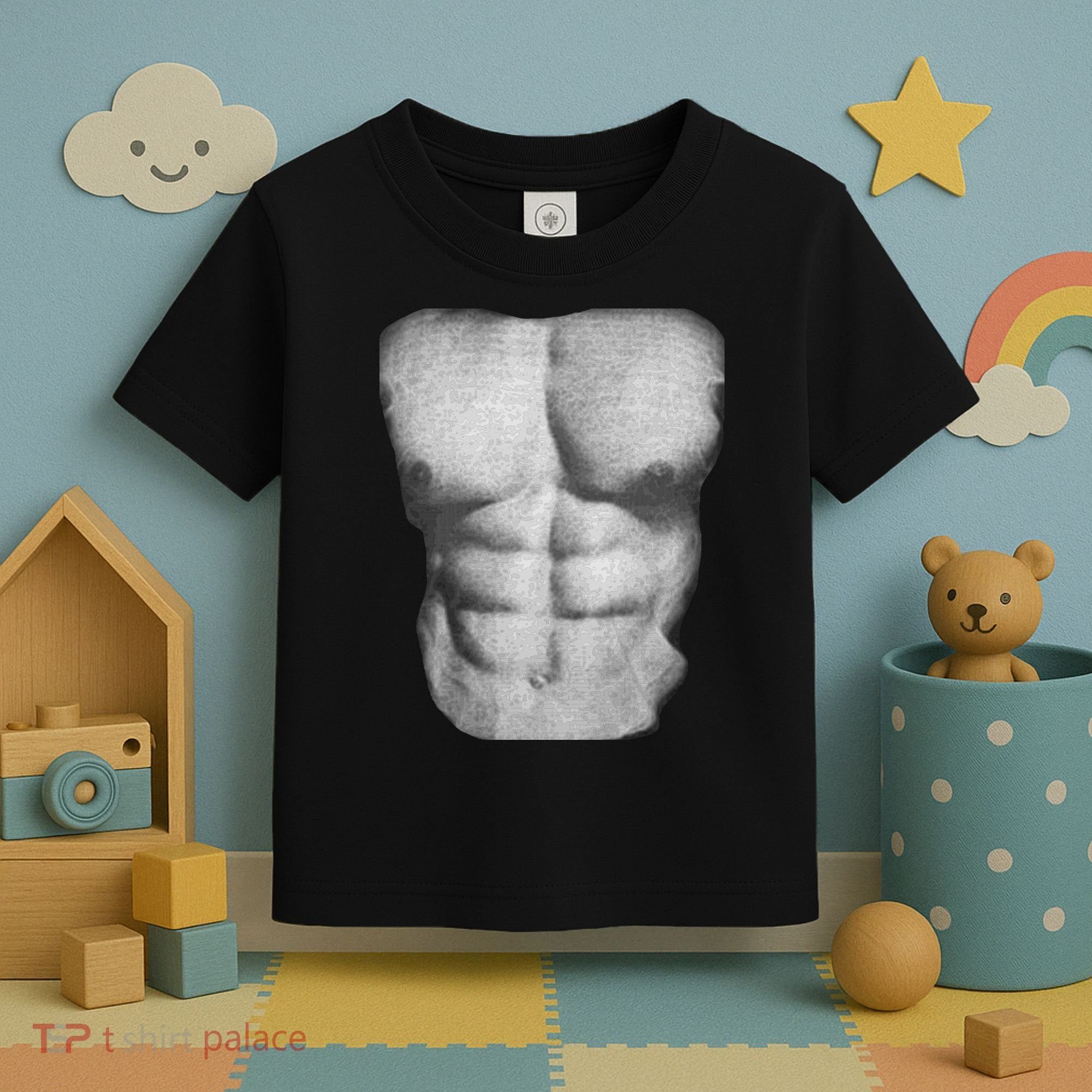 6 Pack Abs Toddler T-Shirt