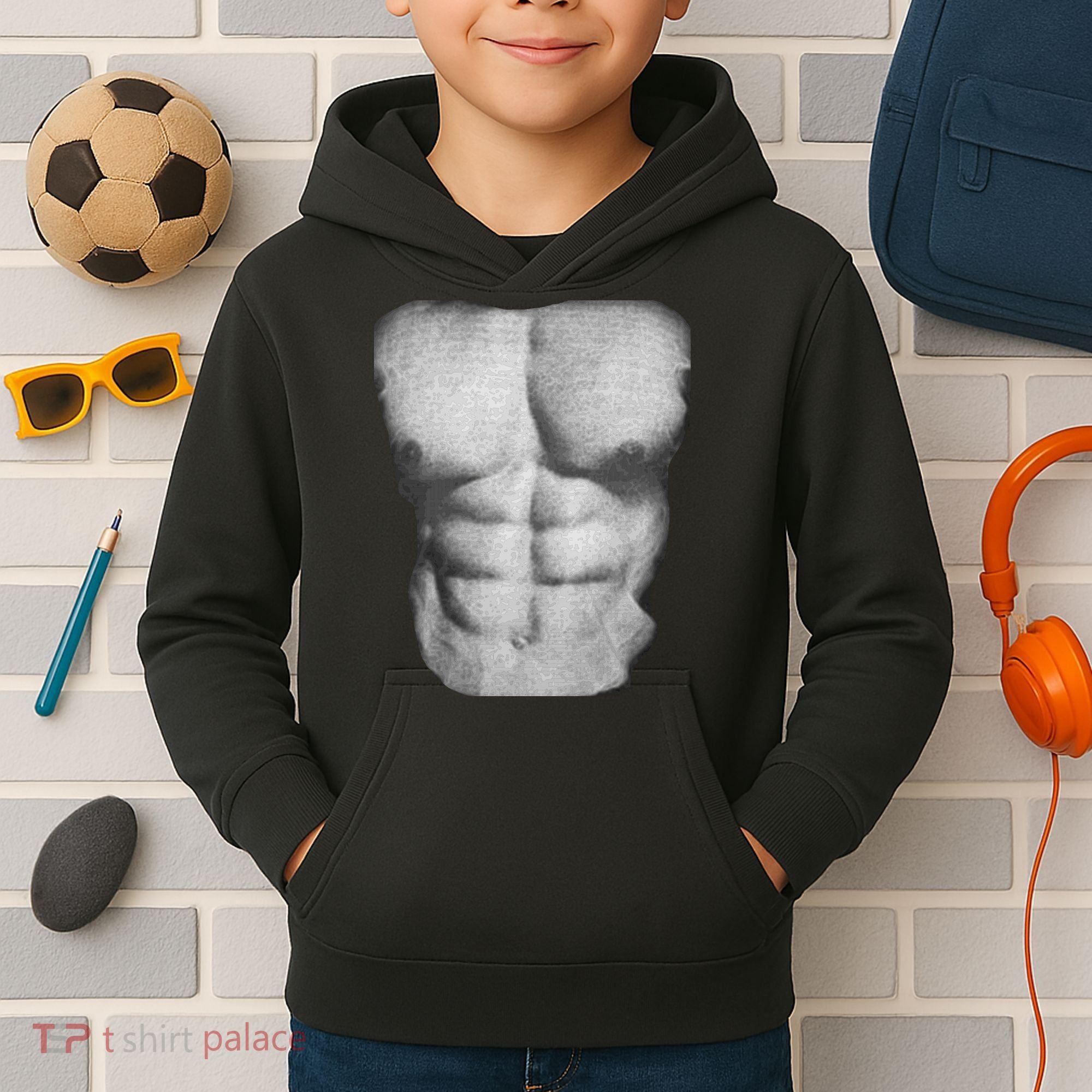 6 Pack Abs Kids Hoodie