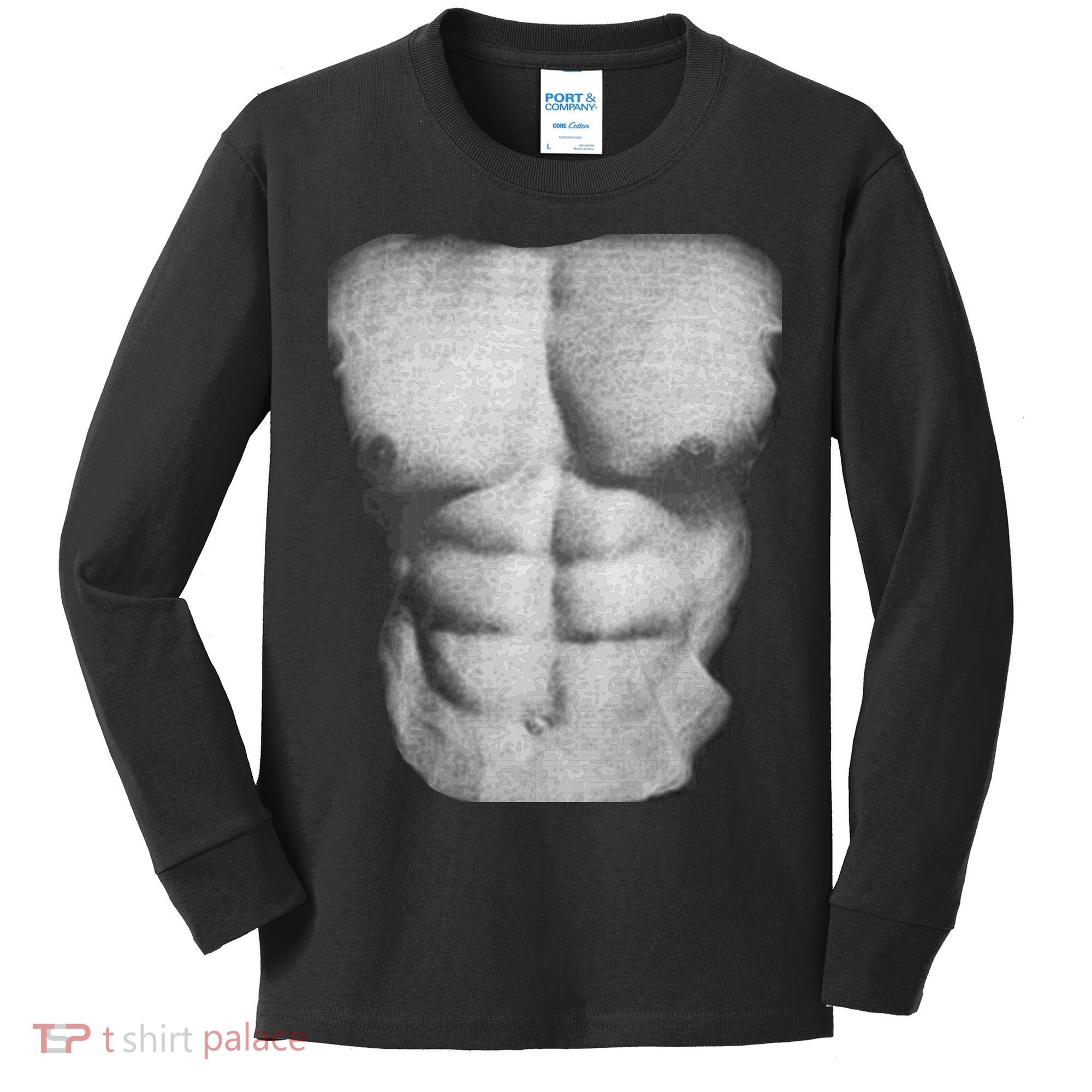 6 Pack Abs Kids Long Sleeve Shirt
