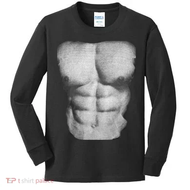 6 Pack Abs Kids Long Sleeve Shirt