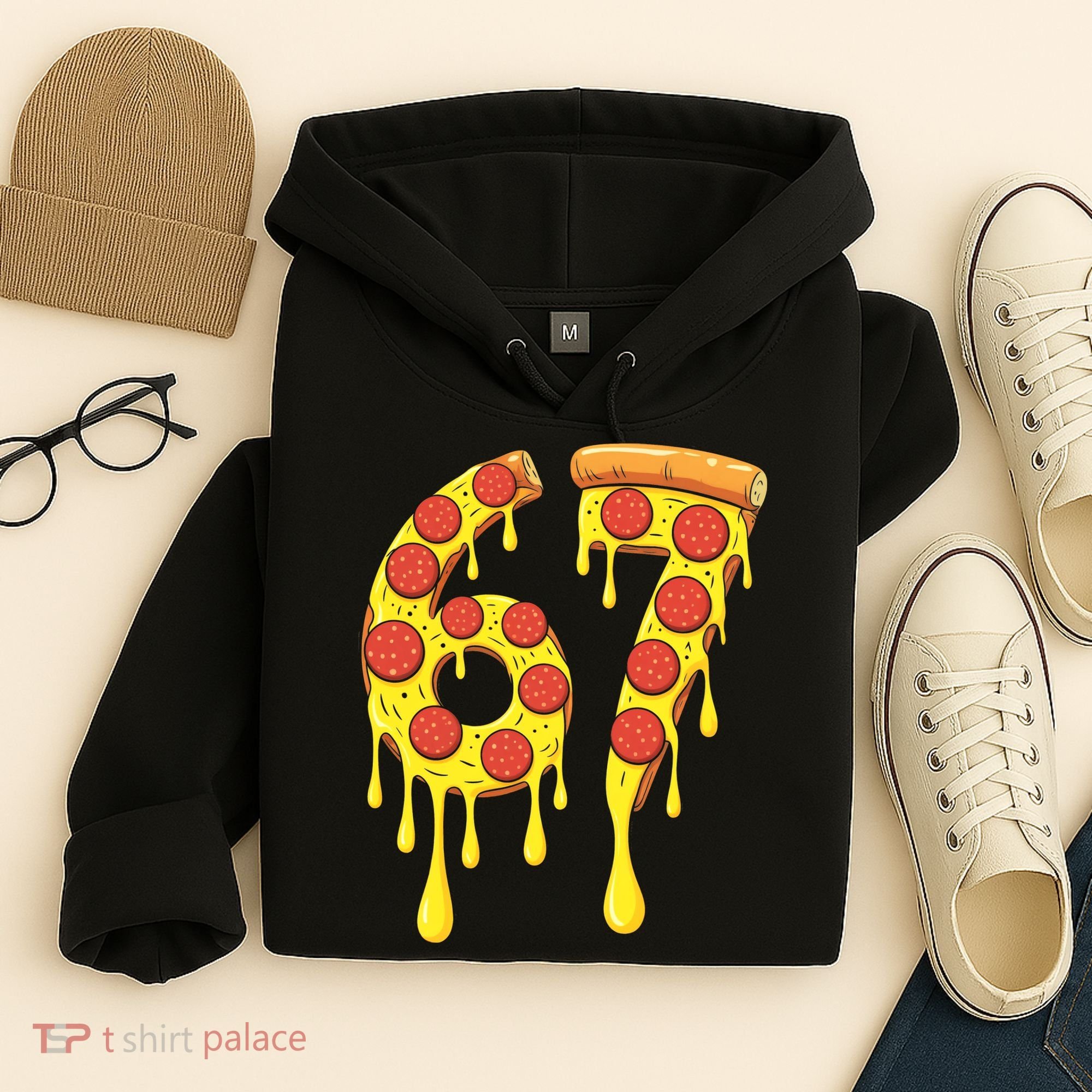 67 Pizza Slice School 6-7 Six Seven Meme Hoodie