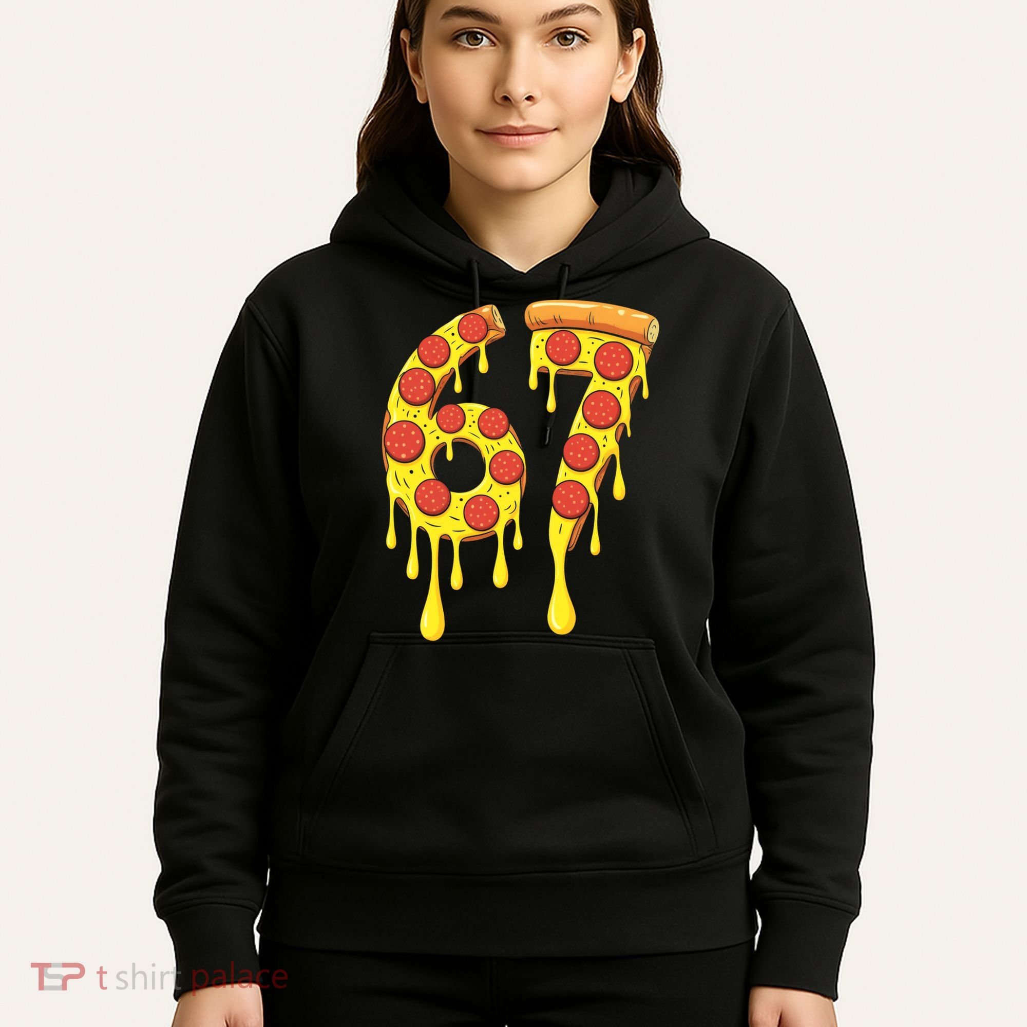 67 Pizza Slice School 6-7 Six Seven Meme Hoodie