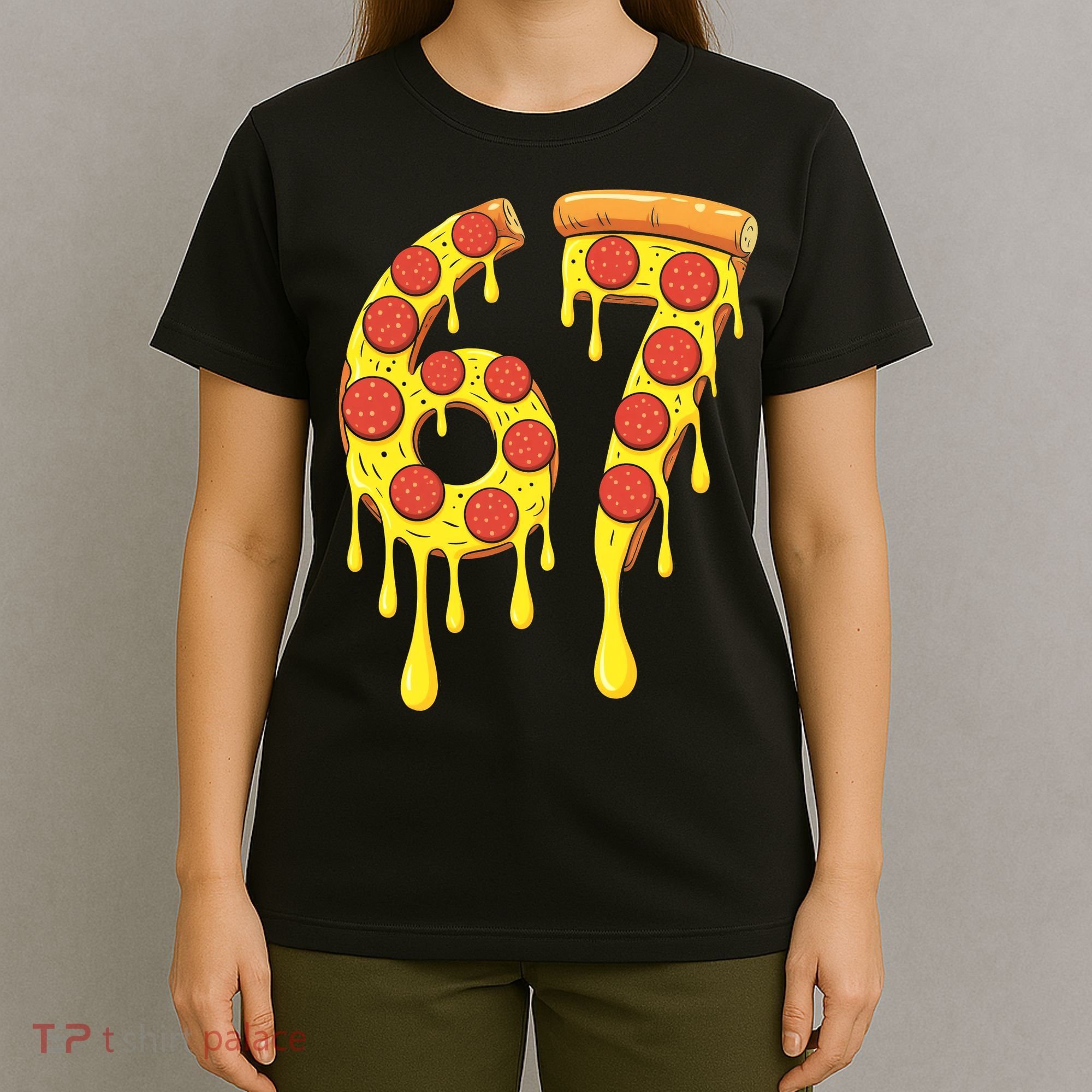 67 Pizza Slice School 6-7 Six Seven Meme T-Shirt