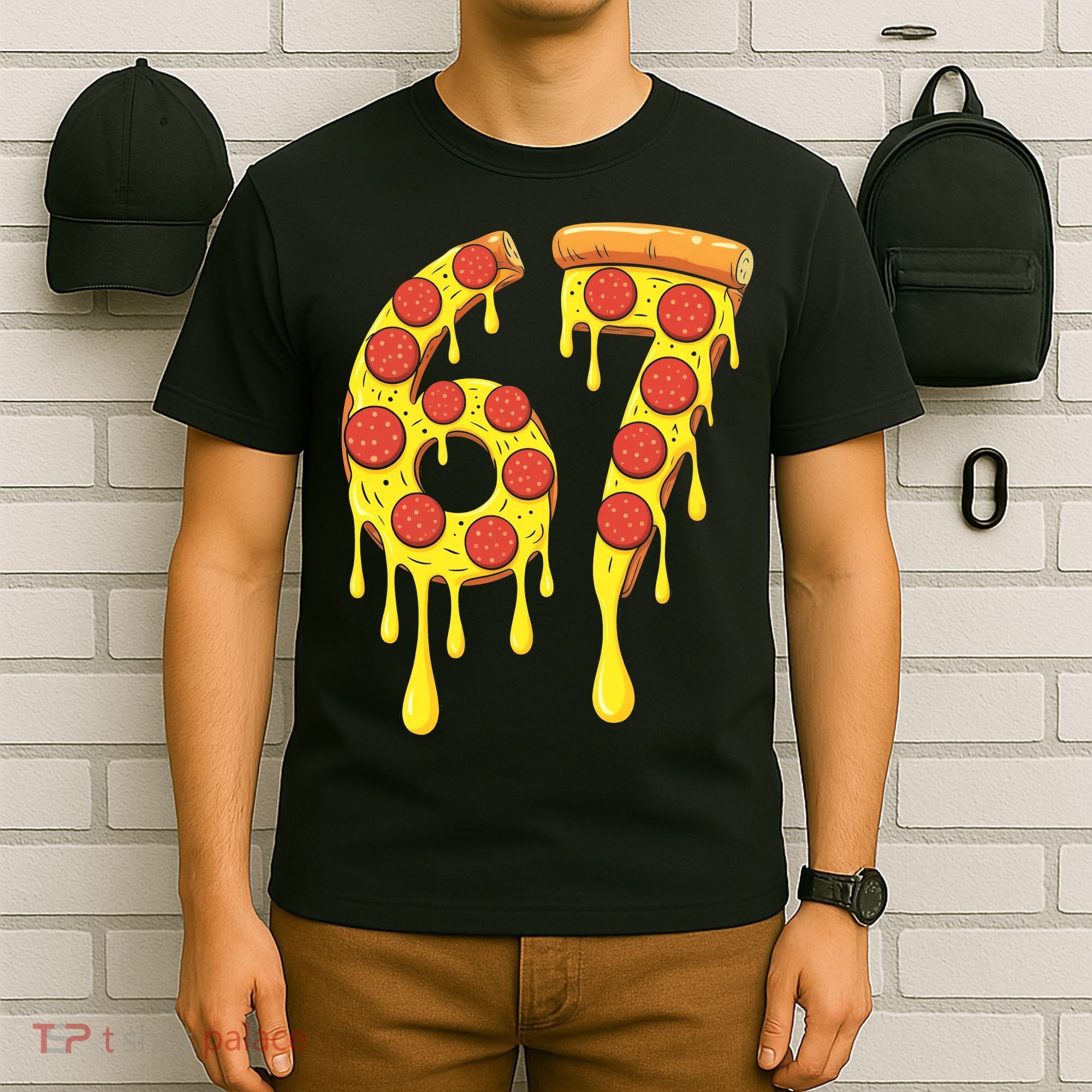 67 Pizza Slice School 6-7 Six Seven Meme T-Shirt